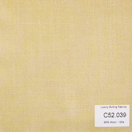 [ Call ] C52.039 Kevinlli V3 - Vải Suit 50% Wool - Vàng Trơn